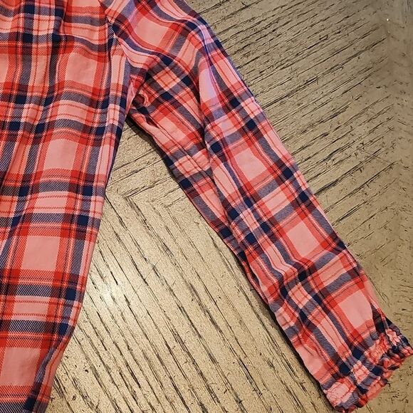 Red and Blue Plaid Long Sleeve Dress Size 8 H&M - Picture 10 of 11